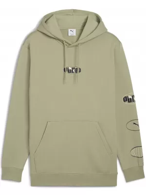 Férfi pulóver PUMA ESS LOGO LAB HOODIE 688180-82 LUX HADSEREG