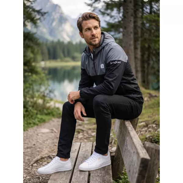  Férfi prémium softshell kabát ALTISPORT VOJ/ALM051JACK01 SZÜRKÉSFEKETE 