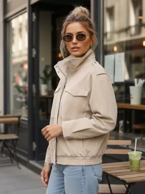 Női kabát DSTREET TY5653 BÉZS