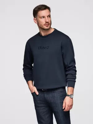 Férfi pulóver OMBRE OM-SNBC-0199 SÖTÉTKÉK