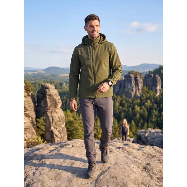  Férfi softshell kabát ALTISPORT NoPrint NP/ALM845 KATONAI 