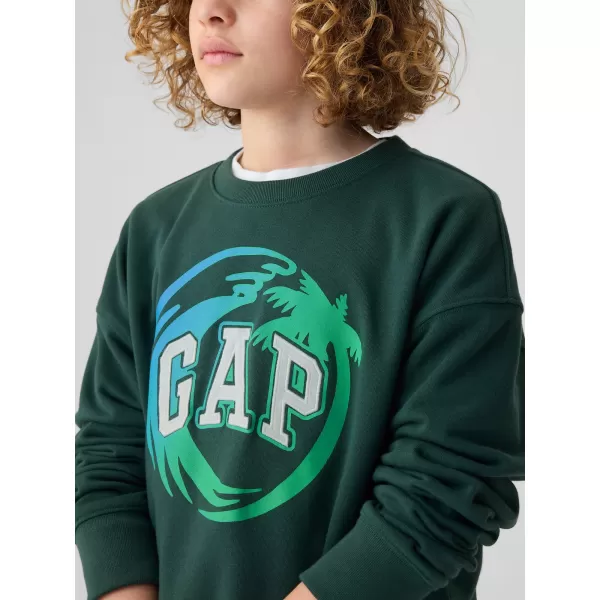  Gyermek pulóver GAP LOGO SWEATSHIRT 406762-01 MOORES ZÖLD 