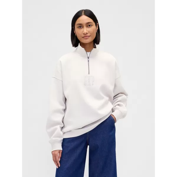  Pulóver GAP CORP LOGO HALF ZIP 873446-00 SZABÁLYOS SZÜRKE 