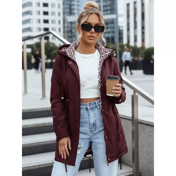  Női kabát DSTREET TY5349 BURGUNDIA 