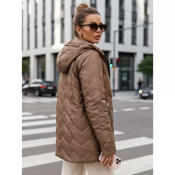  Női kabát DSTREET TY5608 BARNA 