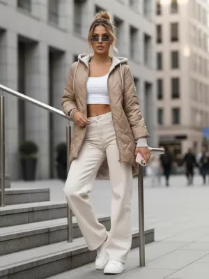 Női kabát DSTREET TY5612 KARAMELLA