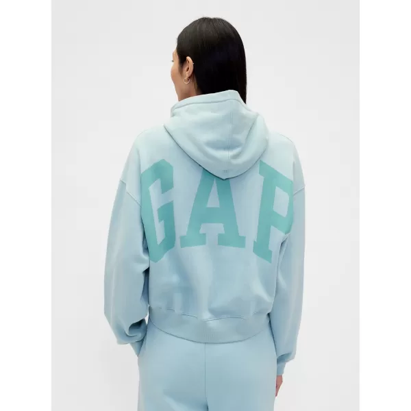  Női pulóver GAP LOGO CROPPED HOODIE PULLOVER 841725-20 VILÁGOS ŐSZ 