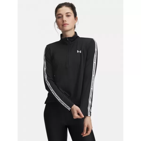  Női pulóver UNDER ARMOUR UA TECH WM TAPE HALF ZIP 6005100-004 FEKETE 