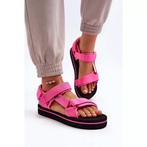  Női szandál LEE COOPER LCW-23-34-2613 FEKETE/FUKSZIA 