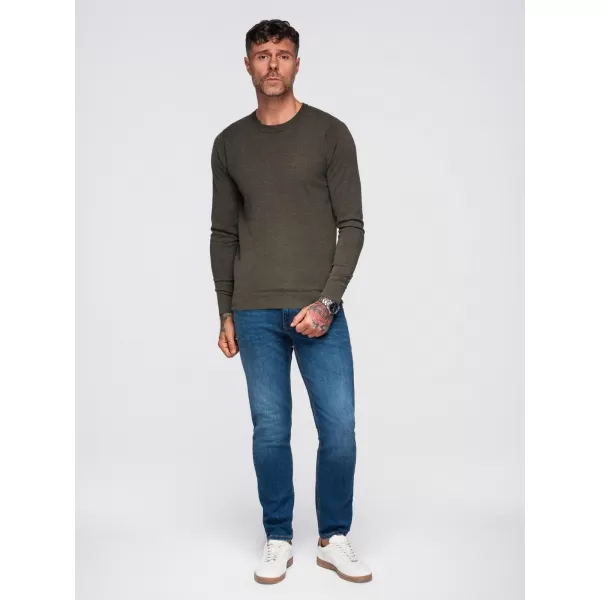  Férfi pulóver OMBRE OM-SWBS-0106 OLÍVA MELANZS 