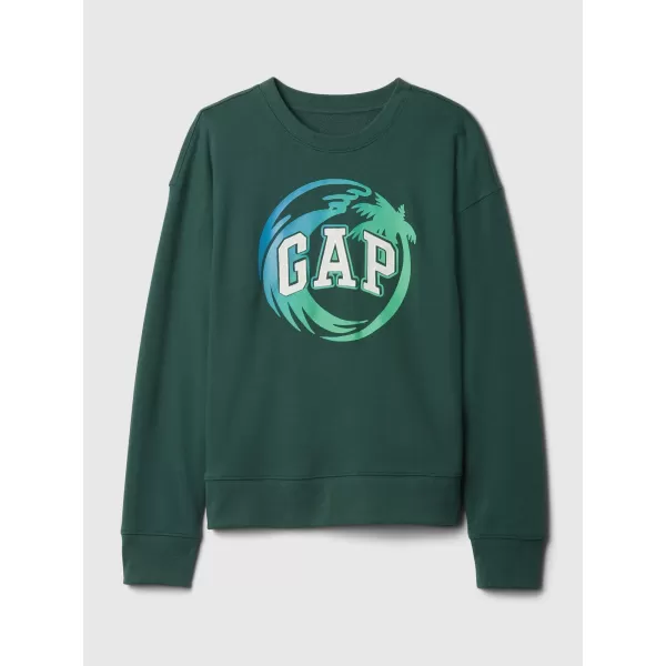  Gyermek pulóver GAP LOGO SWEATSHIRT 406762-01 MOORES ZÖLD 