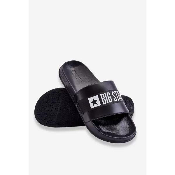  Férfi papucsok BIG STAR LL174458 BLACK Big Star cipők 