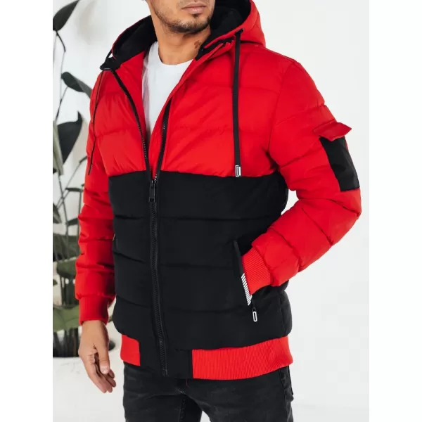  Férfi dzseki DSTREET TX5100 FEKETE/PIROS 