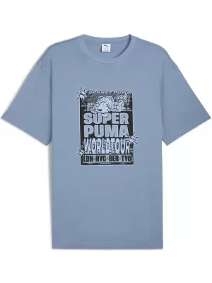 Férfi póló PUMA GRAPHIC WORLD TOUR TEE 632112-34 HIDEG KÉK