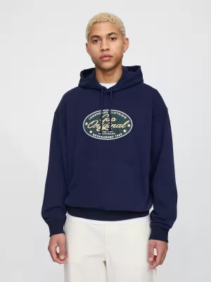 Férfi pulóver GAP LOGO PULLOVER HOODIE 744731-00 HADITENGERÉSZET EGYENRUHA