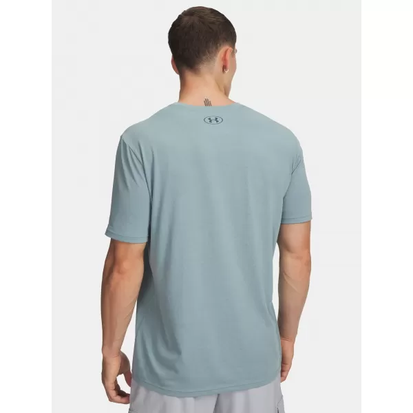  Férfi póló UNDER ARMOUR UA TEAM ISSUE WORDMARK SS 1329582-323 ZÖLD 