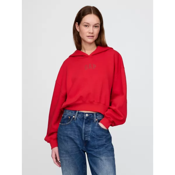  Női pulóver GAP CROPPED LOGO PULLOVER HOODIE 841725-12 PARADICSOMSZÓSZ 