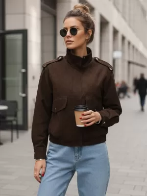 Női kabát DSTREET TY5571 BARNA
