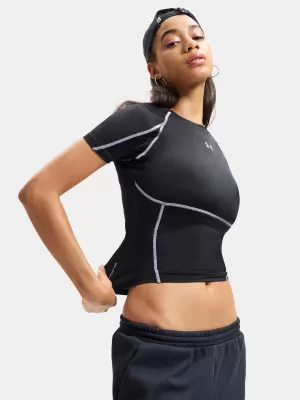 Női póló UNDER ARMOUR HEATGEAR ELITE SS 6015368-008 FEKETE