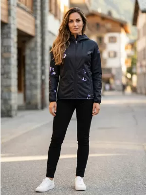 Női prémium softshell kabát ALTISPORT VOJ/ALW077JACK01 FEKETE/LILA