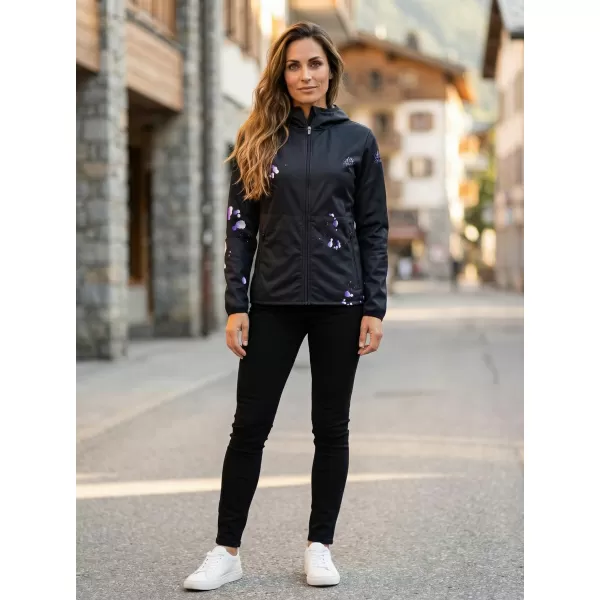  Női prémium softshell kabát ALTISPORT VOJ/ALW077JACK01 FEKETE/LILA 