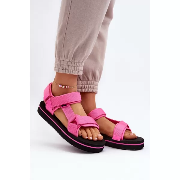  Női szandál LEE COOPER LCW-23-34-2613 FEKETE/FUKSZIA 