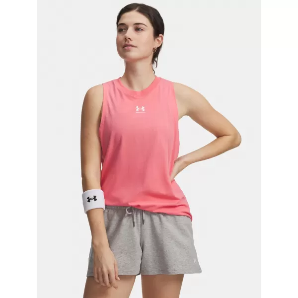  Női felső UNDER ARMOUR UA RIVAL MUSCLE TANK 1383659-600 RÓZSASZÍN 