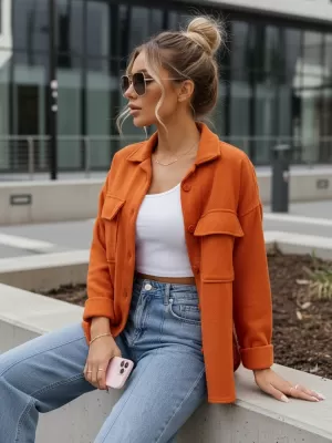 Női kabát DSTREET TY3510 NARANCS