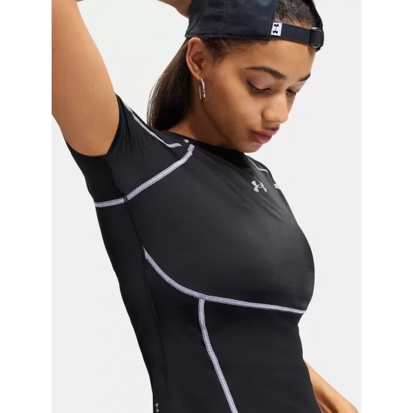  Női póló UNDER ARMOUR HEATGEAR ELITE SS 6015368-008 FEKETE 