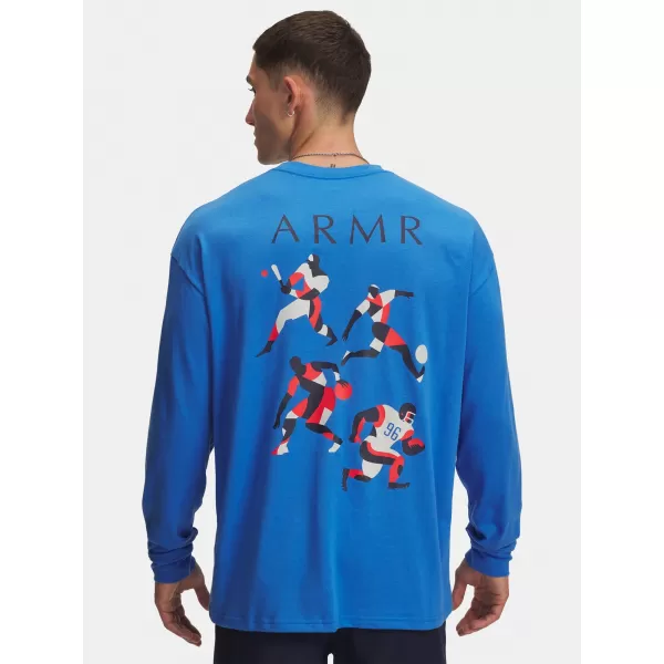  Férfi póló UNDER ARMOUR UA HWT MODERN SPORT OS LS 6004885-402 KÉK 