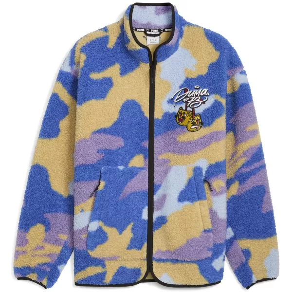  Férfi dzseki PUMA DYLAN POLAR FLEECE JACKET 632826-01 VÁSZON/AOP 