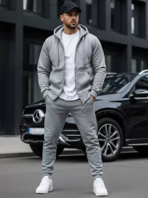 Férfi pulóver DSTREET BX2412 VILÁGOSSZÜRKE