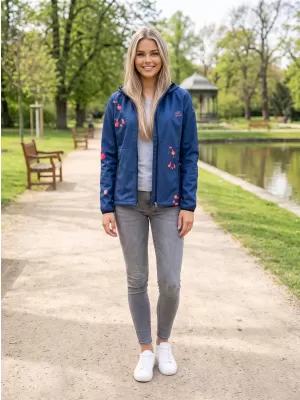 Női prémium softshell kabát ALTISPORT VOJ/ALW077JACK01 SÖTÉTKÉK/NARANCS