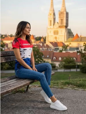 Női prémium póló ALTISPORT VOJ/ALW036HR/TR01 HORVÁTORSZÁG