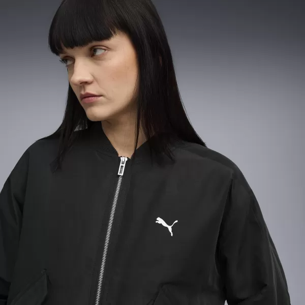  Női kabát PUMA T7 SATIN BOMBER JACKET 632168-01 PUMA FEKETE 