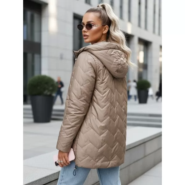  Női kabát DSTREET TY5609 KARAMELLA 
