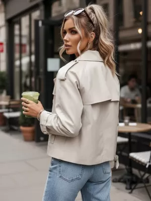 Női kabát DSTREET NY0772 FEHÉR