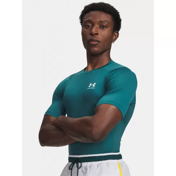  Férfi póló UNDER ARMOUR UA HG ARMOUR COMP SS ZÖLD 