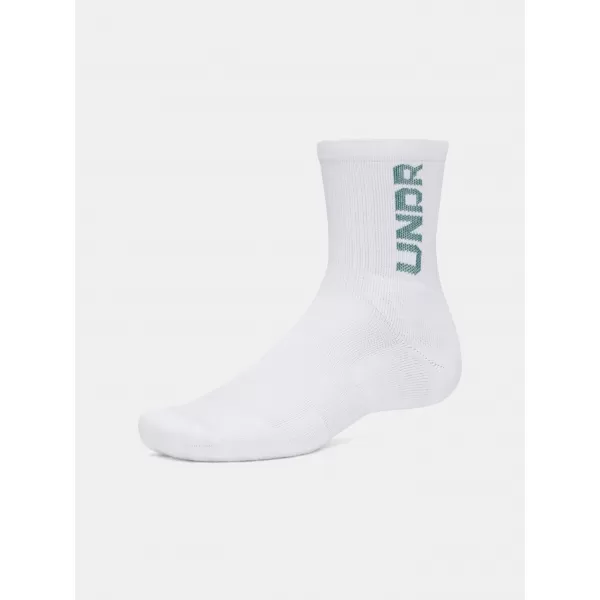  Zokni UNDER ARMOUR UA 3-MAKER 3PK MID-CREW 1373084-106 FEHÉR 