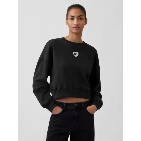  Női pulóver GAP CREW CROP SWEATSHIRT 852831-01 HOLDTALAN ÉJSZAKA 