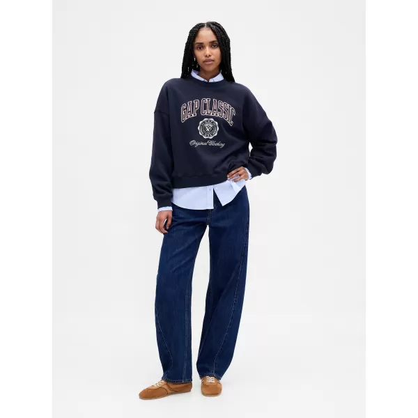  Női pulóver GAP LOGO SWEATSHIRT 799272-01 HADITENGERÉSZET EGYENRUHA 