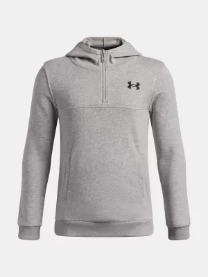 Fiú pulóver UNDER ARMOUR UA RIVAL LW 1/4 ZIP HOODIE 6009316-011 SZÜRKE