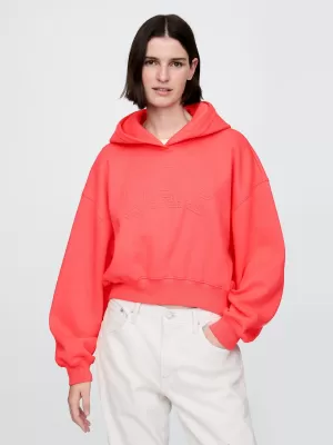 Női pulóver GAP LOGO PULLOVER HOODIE 746918-03 FRISS KORALL