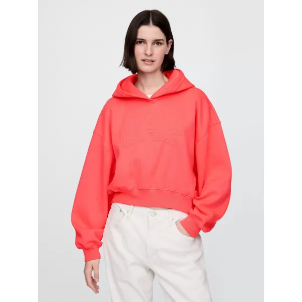  Női pulóver GAP LOGO PULLOVER HOODIE 746918-03 FRISS KORALL 