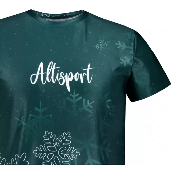  Férfi karácsonyi ing prémium ALTISPORT VOJ/ALMVN8TR06 ZÖLD 