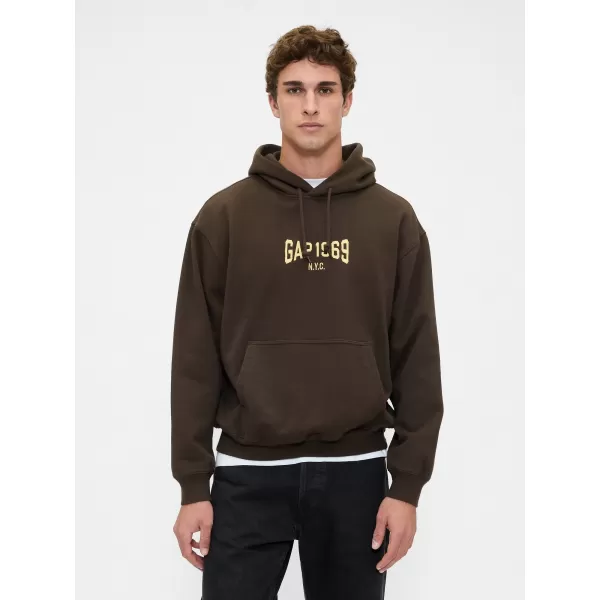  Férfi pulóver GAP LOGO PULLOVER HOODIE 821291-01 FÖLD 