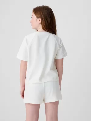 Gyermek póló GAP RAGLAN PULLOVER 427789-03 ÚJ TÖRTFEHÉR