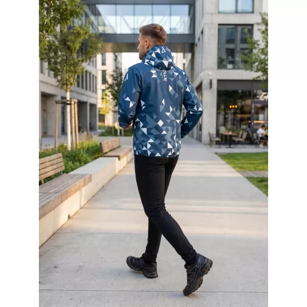  Férfi prémium softshell kabát ALTISPORT VOJ/ALM108JACK01 SÖTÉTKÉK/FEHÉR 