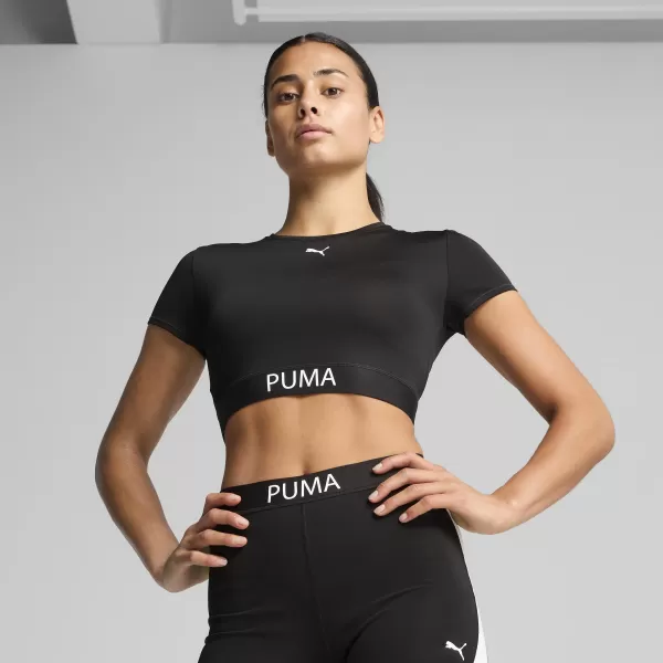  Női póló PUMA W STRONG TEE - SHORT 526805-01 PUMA FEKETE 