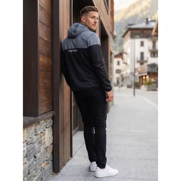  Férfi prémium softshell kabát ALTISPORT VOJ/ALM051JACK01 SZÜRKÉSFEKETE 
